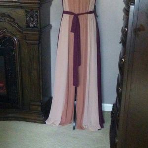 New-Multi Sleeveless Color Bloc Dress